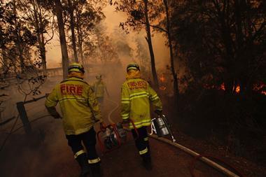 Firefighters in Australia wildfires