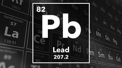Periodic table of the elements – 82 – Lead